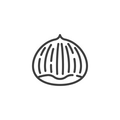 Chestnut kernel line icon
