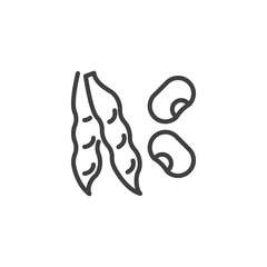 Beans pod line icon