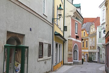 Fototapeta na wymiar Gasse in Ybbs in Niederösterreich