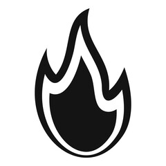 Fire flame smoke icon, simple style
