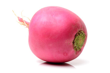 Fresh radishes isolated on white background