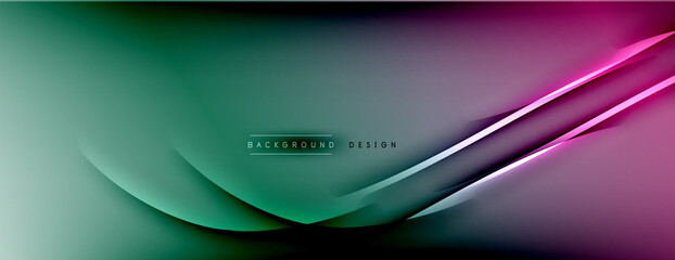 Abstract background. Shadow lines on bright shiny gradient background.