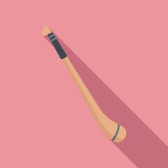 Hurling stick icon, flat style