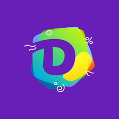 D letter logo for flash sale discount.