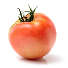 fresh tomatoes on white background 