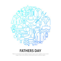 Fototapeta na wymiar Fathers Day Circle Concept