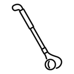 Hurling stick ball icon, outline style