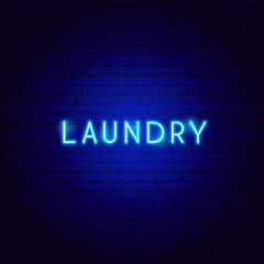 Laundry Neon Text