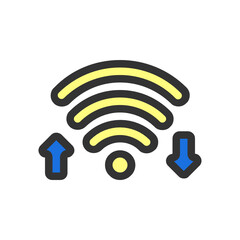 Wireless Network filled outline icon.