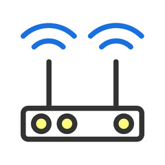 Router , Wireless Network filled outline icon.