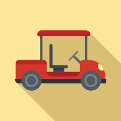 Golf cart hobby icon, flat style