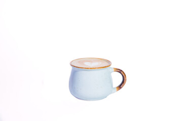 Cappuccino coffee drink isolated on white background