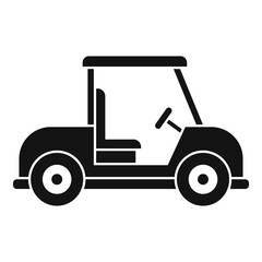 Golf cart icon, simple style