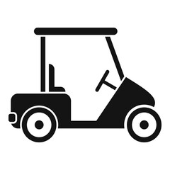 Golf cart buggy icon, simple style