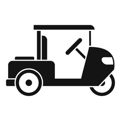 Golf cart caddy icon, simple style