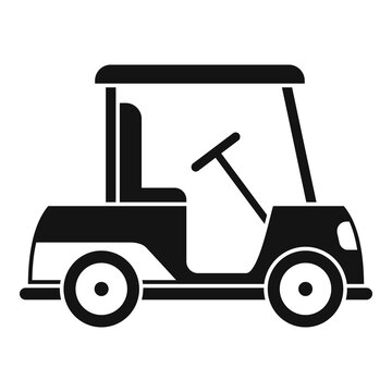 Golf cart activity icon, simple style