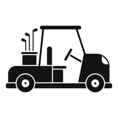 Golf cart vehicle icon, simple style