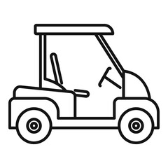 Golf cart auto icon, outline style