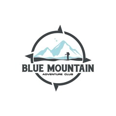 Adventure Team Club Logo Design Vector Image
