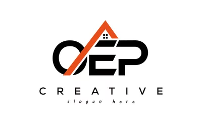Deurstickers initial OEP letters real estate construction logo vector  © Murad Gazi