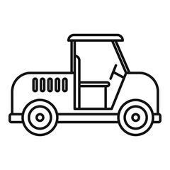 Golf cart machine icon, outline style