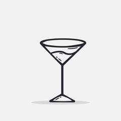 Hand drawn juice icon Design Template. vector sketch doodle illustration isolated on white background. Summer vacation and leisure symbol. Perfect For coloring books and stickers.