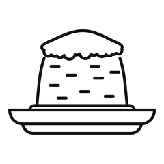 Greece food cake icon, outline style