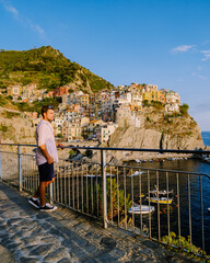 Colors of Italy Manarola village, Cinque Terre park Italy during a summer day, vacation Italy...