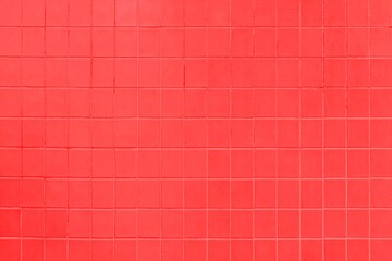 Vintage red mosaic kitchen tile wall texture and background seamless