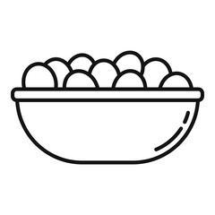 Greece food olive bowl icon, outline style