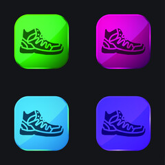 Boots four color glass button icon