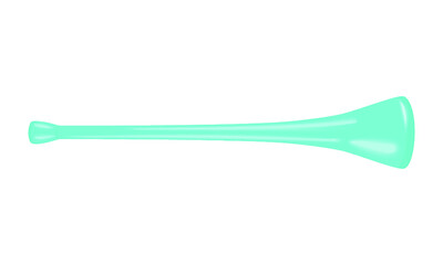 Blue vuvuzela horn isolated on a white background. 3d illustration