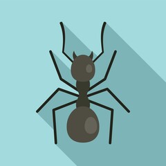Digger ant icon, flat style