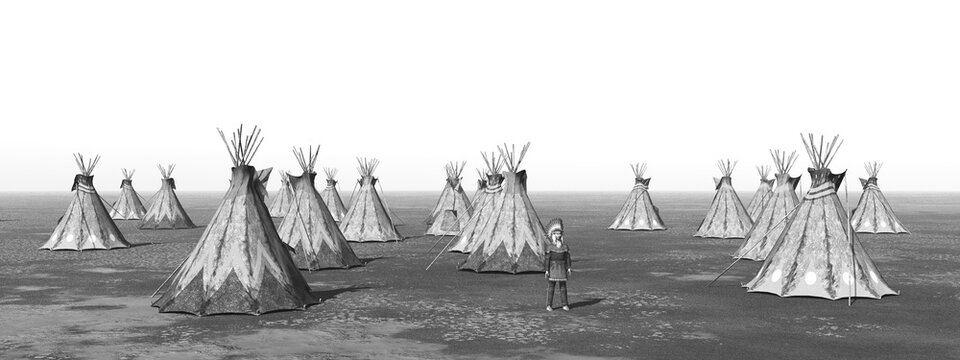 Indianerlager in der Prärie