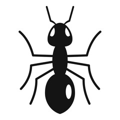 Grass ant icon, simple style