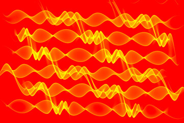 Abstract colorful red orange and yellow wave background.