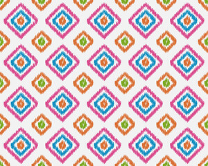 beautiful ikat ethnic seamless pattern elements collection. Can use beautiful seamless pattern ethnic design for background vector illustration, wallpaper, clothing, wrapping, batik, embroidery style.