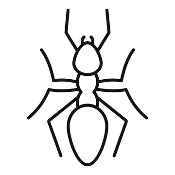 Nature ant icon, outline style