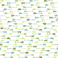 Obraz premium Abstract boho arrows graphic seamless pattern. Ethnic aztec design. Native american motive. Doodle
