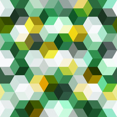 Hexagon grid seamless vector background.