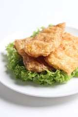 deep fried crispy meat dumpling wanton har gao dim sum menu serve with tartar salad sauce