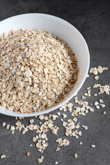 Oat flakes in a bowl