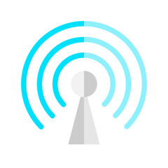 Antenna , Wireless Network flat icon.