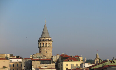 Fototapeta na wymiar historical galata tower in istanbul