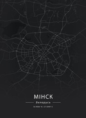 Map of Minsk, Belarus