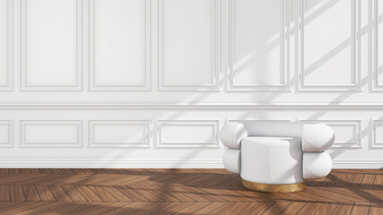 Room interior with Wall Background. 3D rendering ,3D illustration	