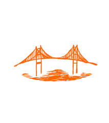 california San Francisco graphic design vector art