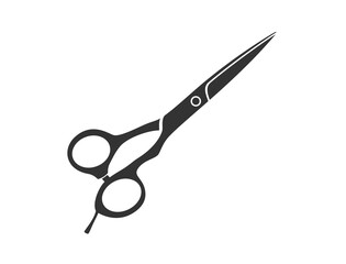Plain simple scissors icon in black