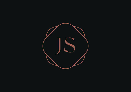 Initial letters JS logo design template
