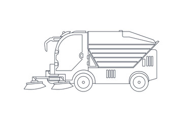 Cleaning Equipment in Line. Modern Flat Style Vector Illustration. Cleaning Tools. Social Media Template.